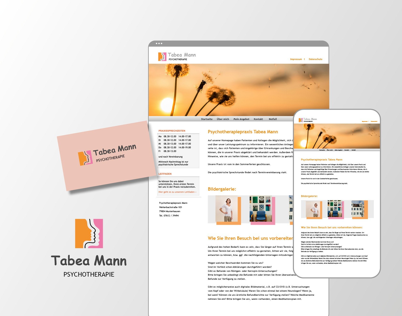 Vorher: alte Website